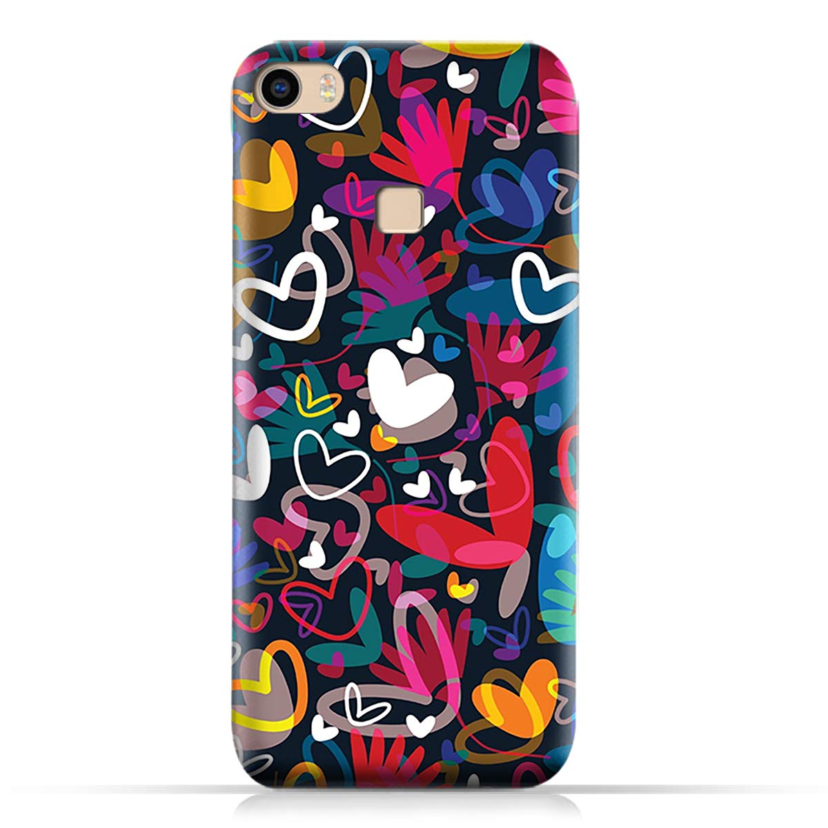 AMC Design Vivo Xplay 5 TPU Silicone Soft Protective Case with Hearts Illustrations Pattern