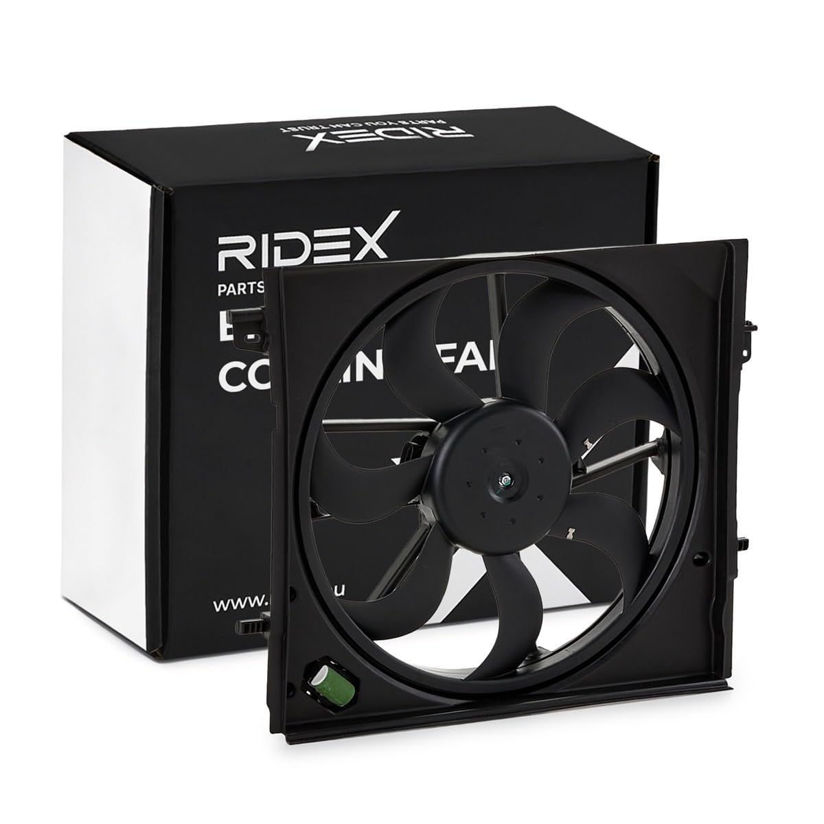 RIDEX 508R0229 Ventilador de motor con soporte con bastidor radiador (armazón) Compatible con NISSAN Qashqai II J11, J11