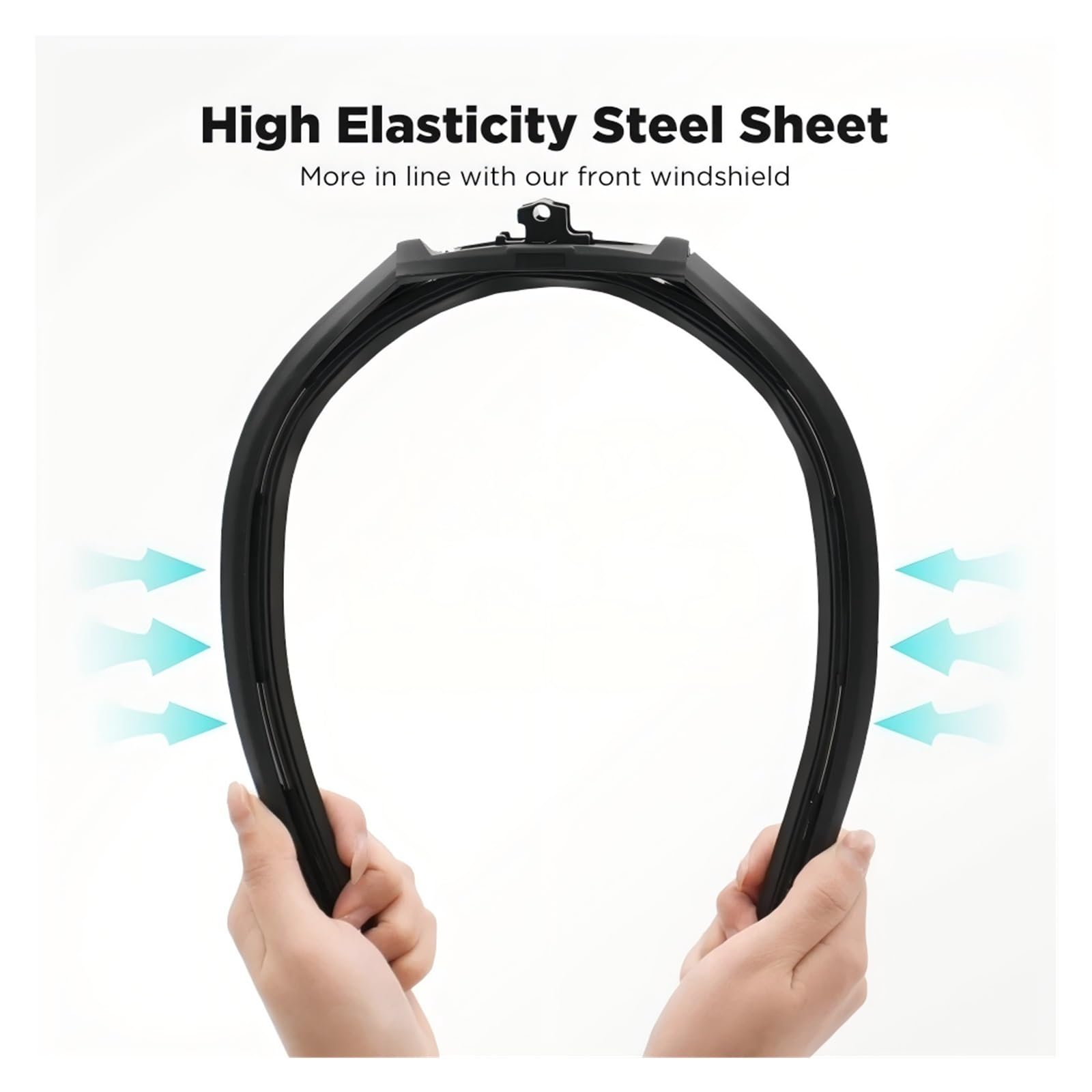 Limpiaparabrisas de coche Limpiaparabrisas delanteros silicona y goma para Tesla, modelo S 2012-2023, cepillo para ventana parabrisas 28 "+ 17(Silicone wiper-,Left-hand drive)