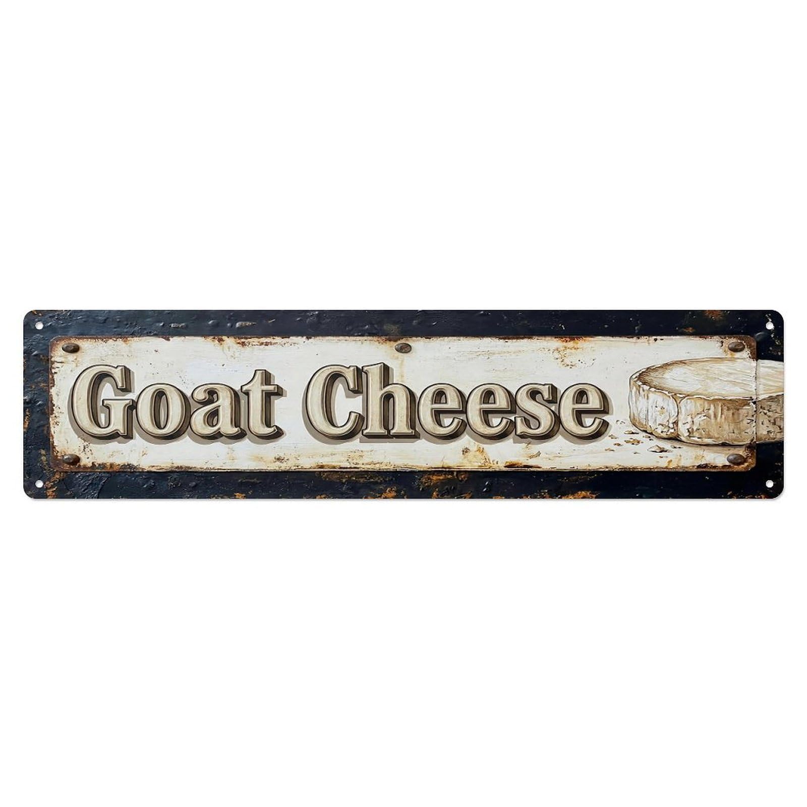 Vintage Goat Cheese Artisan Farmhouse Metal Tin Sign