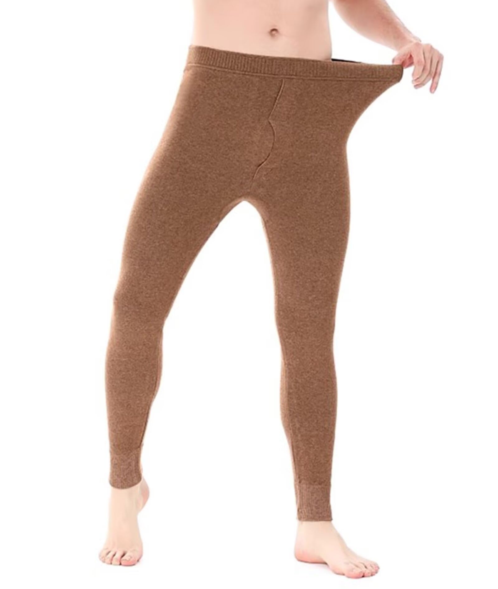 HNVAVQ Pantaloni Termici da Uomo 100% Cashmere Pantaloni Termici Caldi Intimo Pantaloni Invernali di Compressione Pantaloni Termici Collant