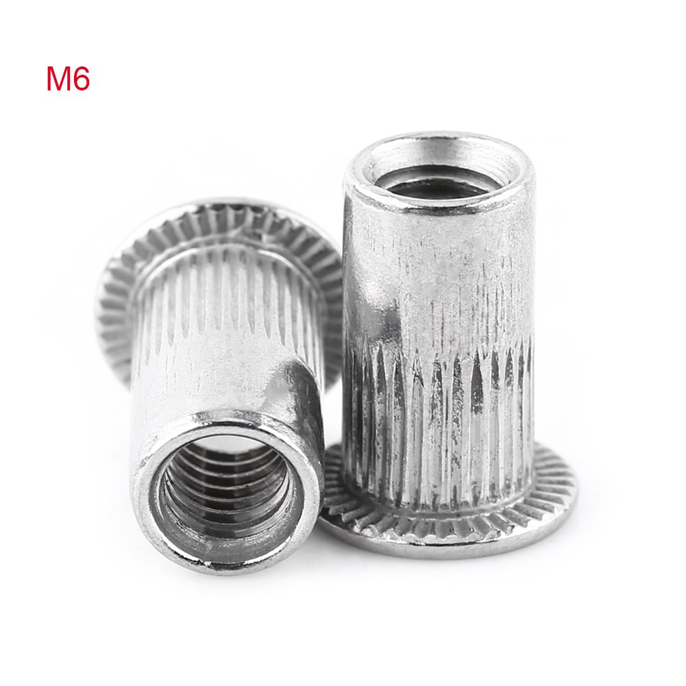 Écrous Rivet Creux En Acier Inox 304 – Tête Hexagonale Plate – M2 à M6