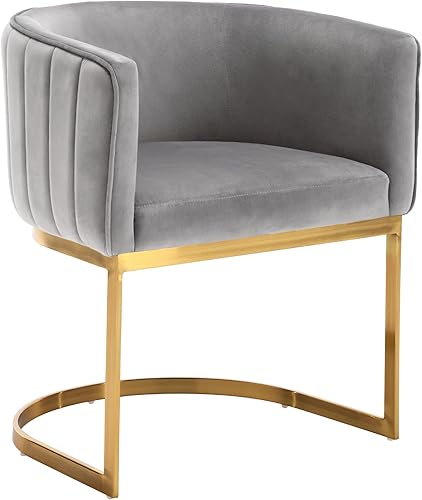 Miniatura 5 de Juego de 2 sillas de comedor modernas, contemporáneas de terciopelo para cocina y sala de estar con marco de metal, cómodas sillas laterales