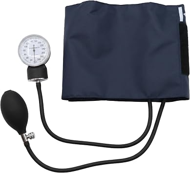 Henry Schein Adult Pro Manual Blood Pressue Montior, Size 12, Black, 1 Ct | Manual Monitoring, Dial Display, +/-3mmHg Accuracy, Includes Leatherette Carrying Case, Latex Free, for Clinics & Home Use