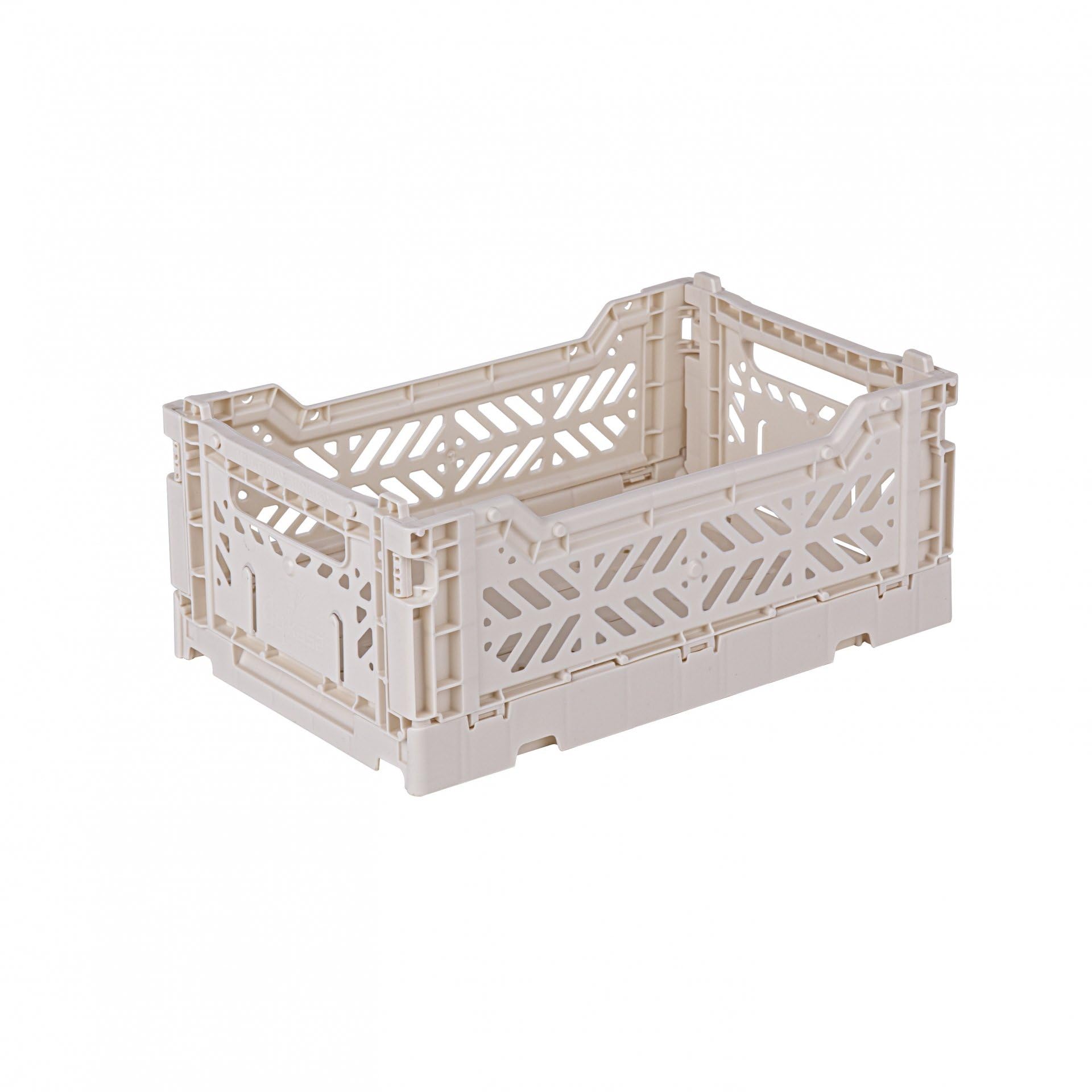 Aykasa Coconut Milk Folding Crate, Sturdy Folding Box, Plastic, Stackable, Mini (27 X 17 X 11 Cm)