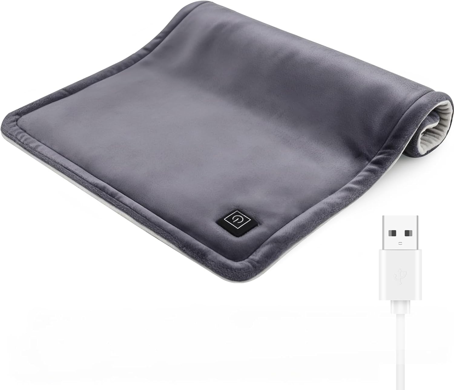 USB Heizkissen, 5V Heizkissen zur Schmerzlinderung, 3 Heizstufen &amp; automatische Abschaltung, Wärmetherapie zur Schmerzlinderung bei Bauchkrämpfen (Grau)