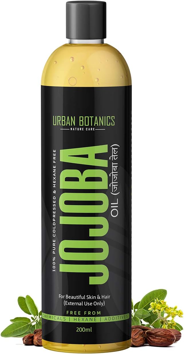 UrbanBotanics® Cold Pressed Jojoba Oil for Skin & Hair - Virgin & Unrefined - 200ml