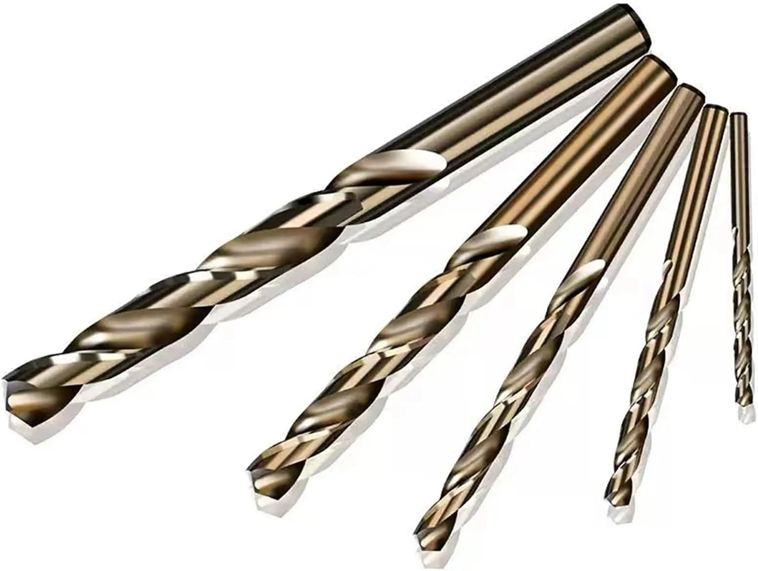 Drill Bit Set 20PCS Cobalt Drill Bits M42 Titanium Coated Twist Set for Metal, Steel, Iron, and Wood(5.7MM_20PCS_Round)