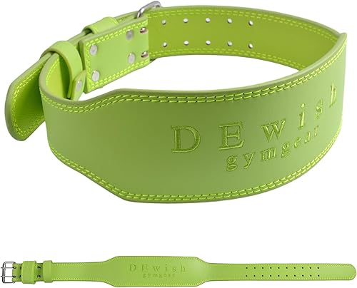 Miniatura 2 de Cinturón de cuero para levantamiento de pesas, 10 agujeros ajustables, 4 pulgadas de ancho, cinturón de alimentación de doble punta para gimnasio,