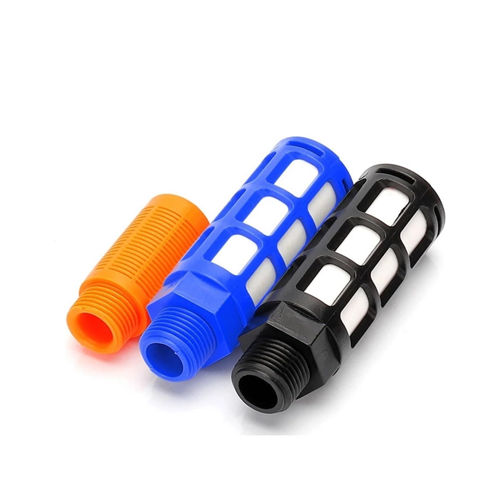 Silencieux pneumatique Silencieux d'échappement pneumatique en plastique, filetage mâle 1/8, 1/4, 3/8, 1/2, filtre antibruit(Blue,10pcs)
