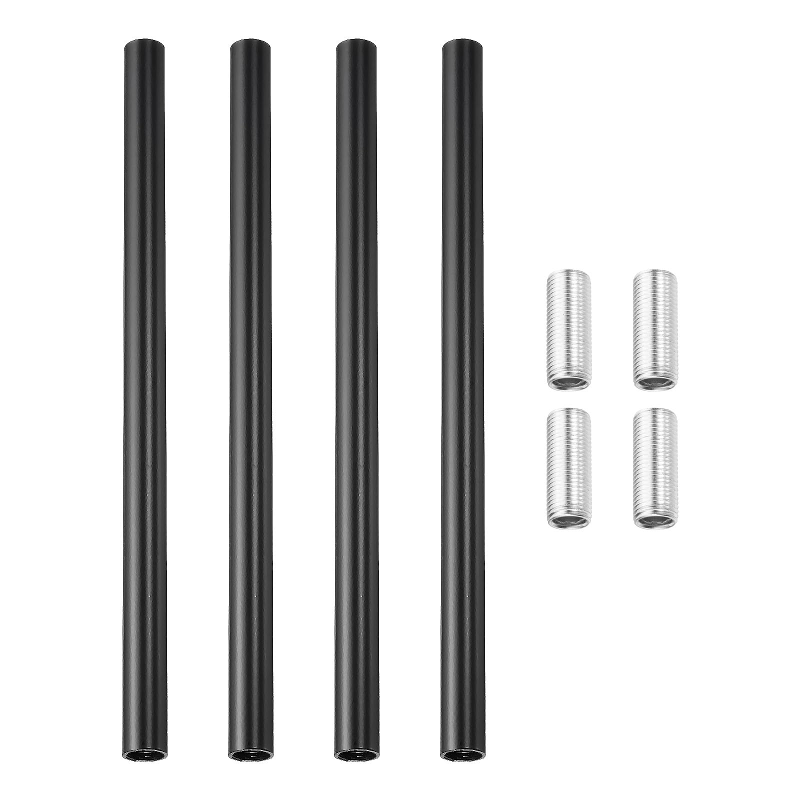 M10 Lampenverlängerungsstäbe, 500 mm, mit Gewinderohren, 4 Stück