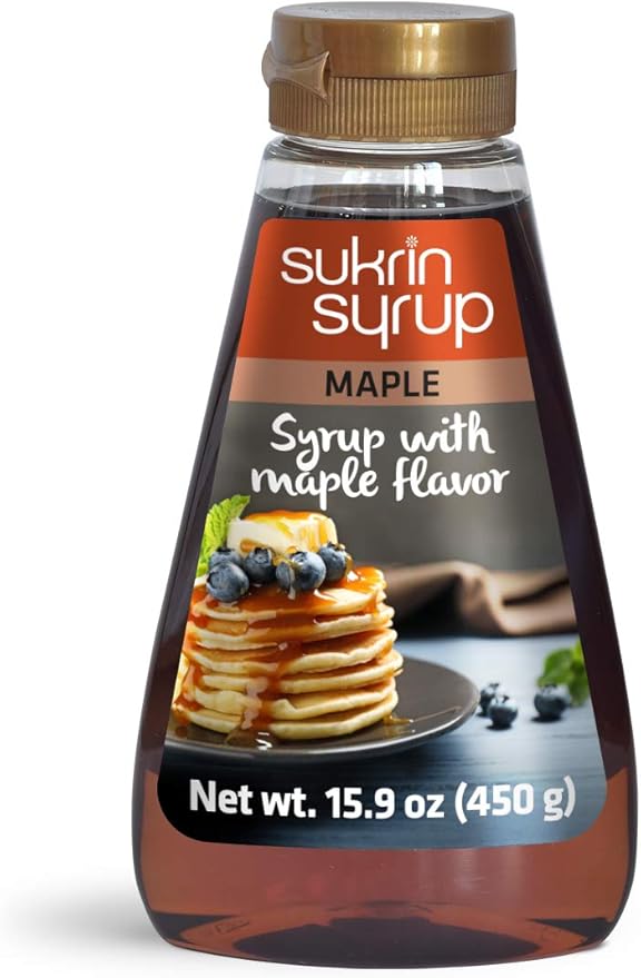 Sukrin Syrup Maple Syrup Substitute with Fiber Low Carb Keto Maple Sweetener Alternative