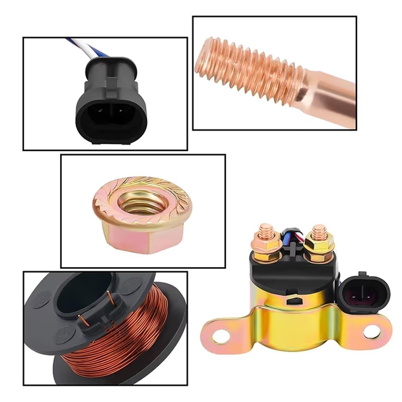 Relè Avviamento Moto Compatibile Con Polaris Per Ranger ETX 2015 2016 Per Ranger XP 700 2006 Relè Di Avviamento Per Motocicletta Valvola Solenoide OEM: 4012001 4010947