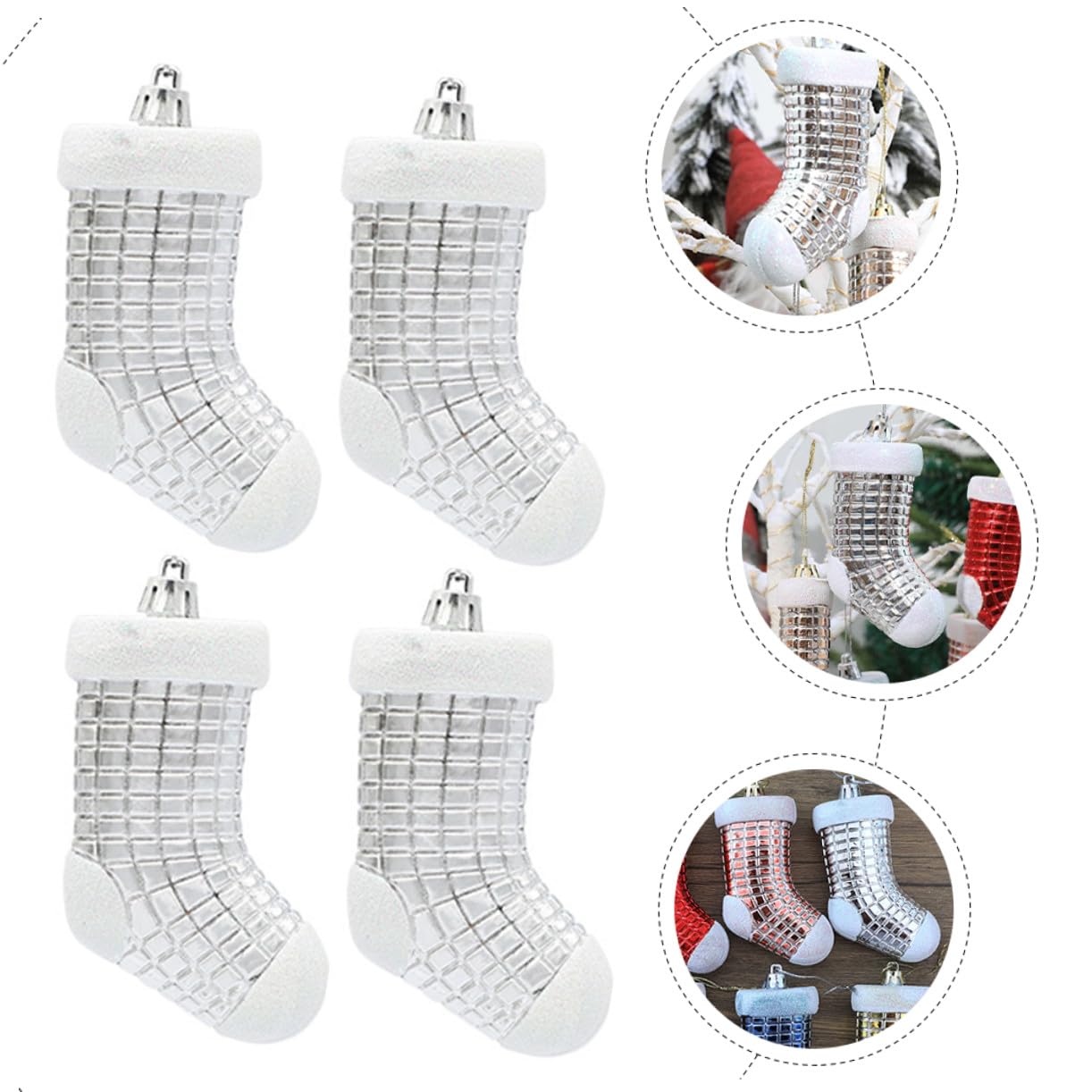 IMIKEYA 20 STK Weihnachtsbaum-anhänger Süßigkeiten- Weihnachtsfensteranhänger Weihnachtsanhänger Selber Machen Weihnachtsbaum-Requisite Girlandendekor Weihnachtsbaumschmuck Plastik