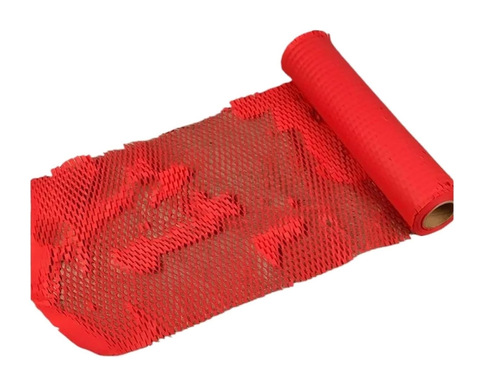 Honeycomb Packaging Paper Roll, Paper Bubble Wrap Large Roll Honeycomb Kraft Packaging Multicolor(Red 38cmx5m)
