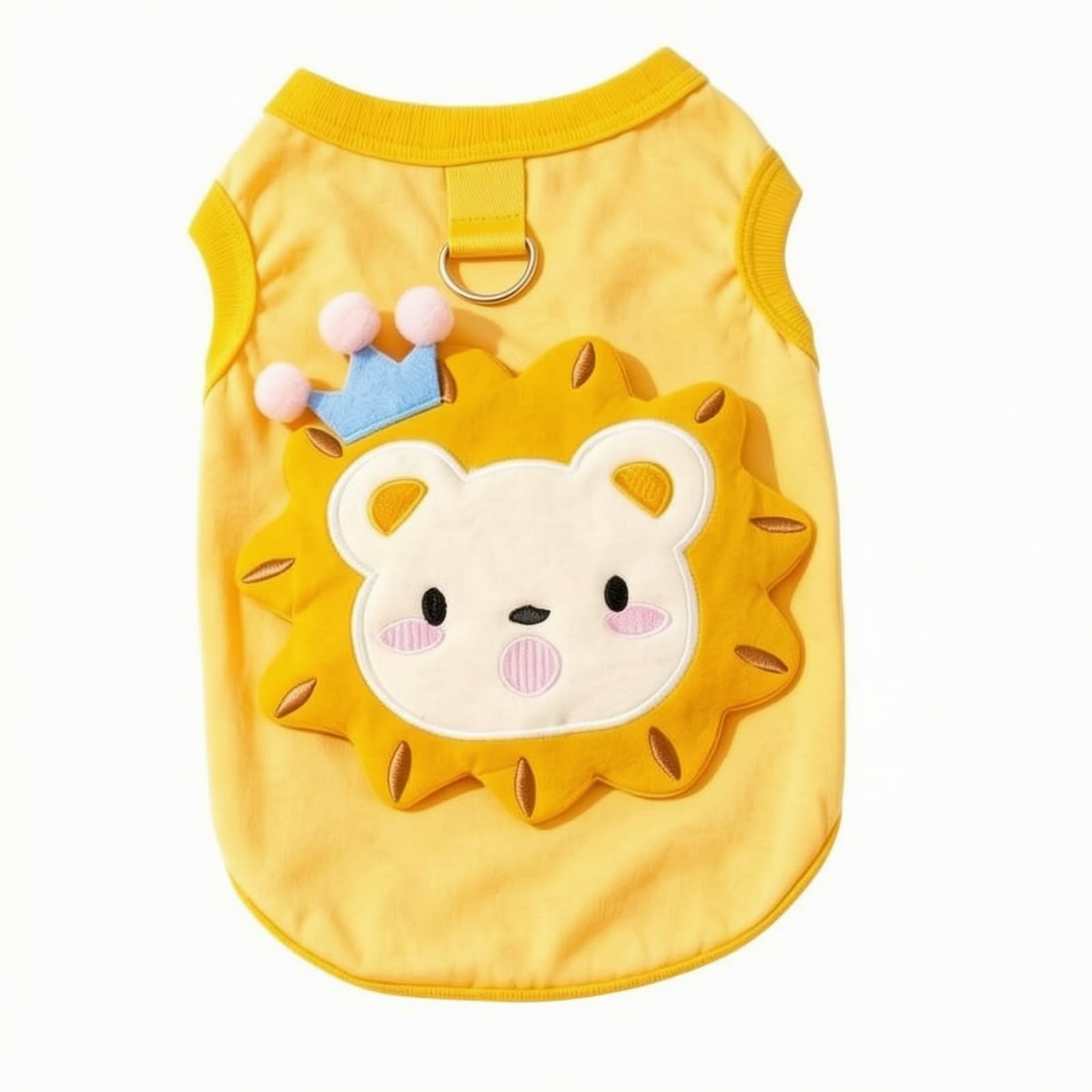 Gilet per Gatti con Anello a D Leggero, Giallo, Giallo, size to 5