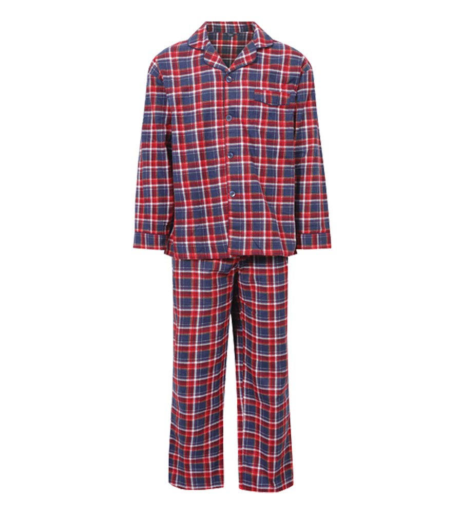 Champion Mens Cambridge Brushed Cotton Check Pyjamas - Red - L