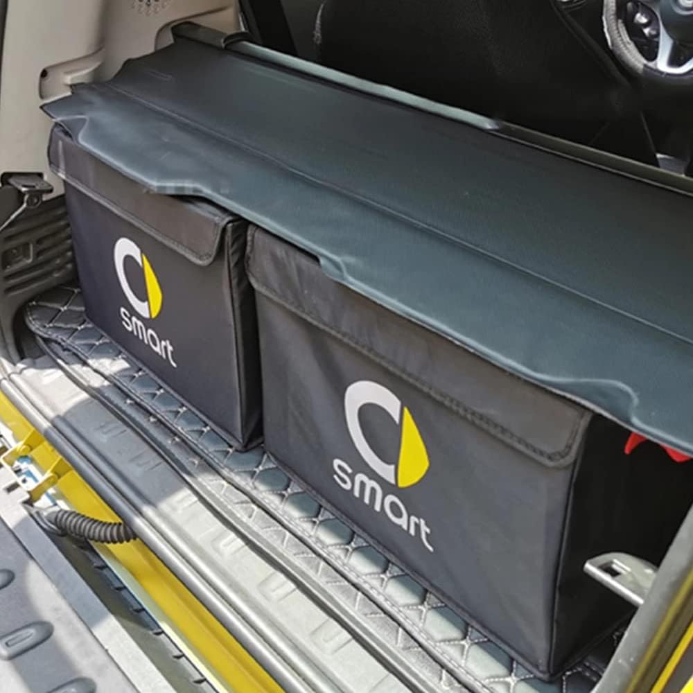 Organizer do bagażnika samochodowego do Smart Forfour Fortwo 451 453 2009-2019 składany kosz bagażnik pudełko do przechowywania listwa wewnętrzna akcesoria