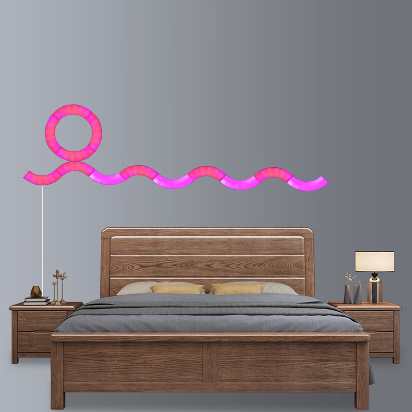Pannelli LED RGB, LED Smart Splicing Light, Controllo Touch Fai da Te Gaming Accessori Stanza, Luce Notturna Adatto per Feste/Sale Giochi/Camera dei Bambini