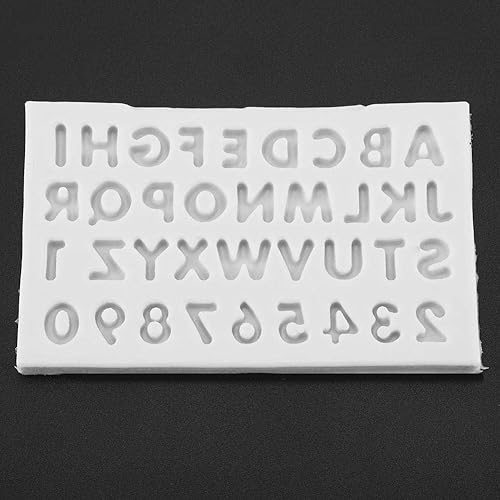 Miniatura 6 de Moldes de fabricación de formas de letras de silicona para pastel de caramelo fondant de chocolate herramienta de decoración (gris)