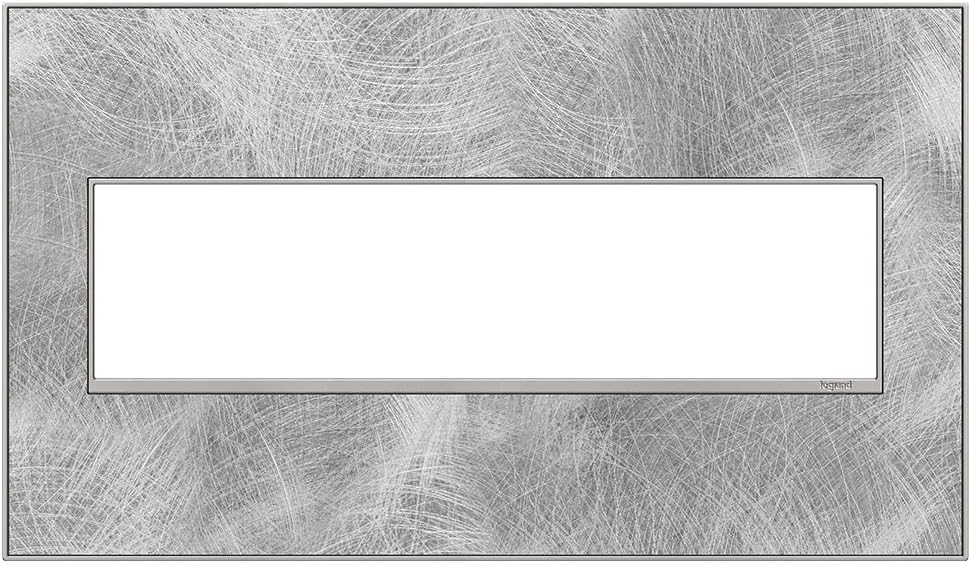 Legrand adorne Spiraled Stainless, 4-Gang Wall Plate, AWM4GSP4