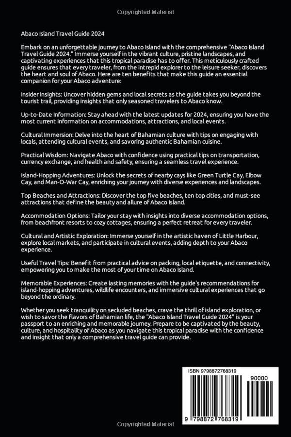 Vista 2 de ABACO ISLAND TRAVEL GUIDE 2024 WHAT TO KNOW BEFORE YOUR TRIP SIMPLIFIED ITINERARY FOR EXPLORING ALL MUST-SEE ATTRACTIONS, TOP CITIES AND HIDDEN GEMS