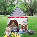 Homfu Play Tent for Kids Castle for Children Boys and Girls Viking Pattern Pop up Tent As