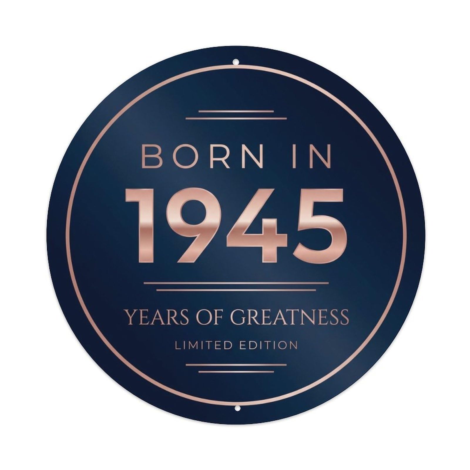 Metal Tin Sign Born In 1945 Years Of Greatness Year-Themed Birthday Gift