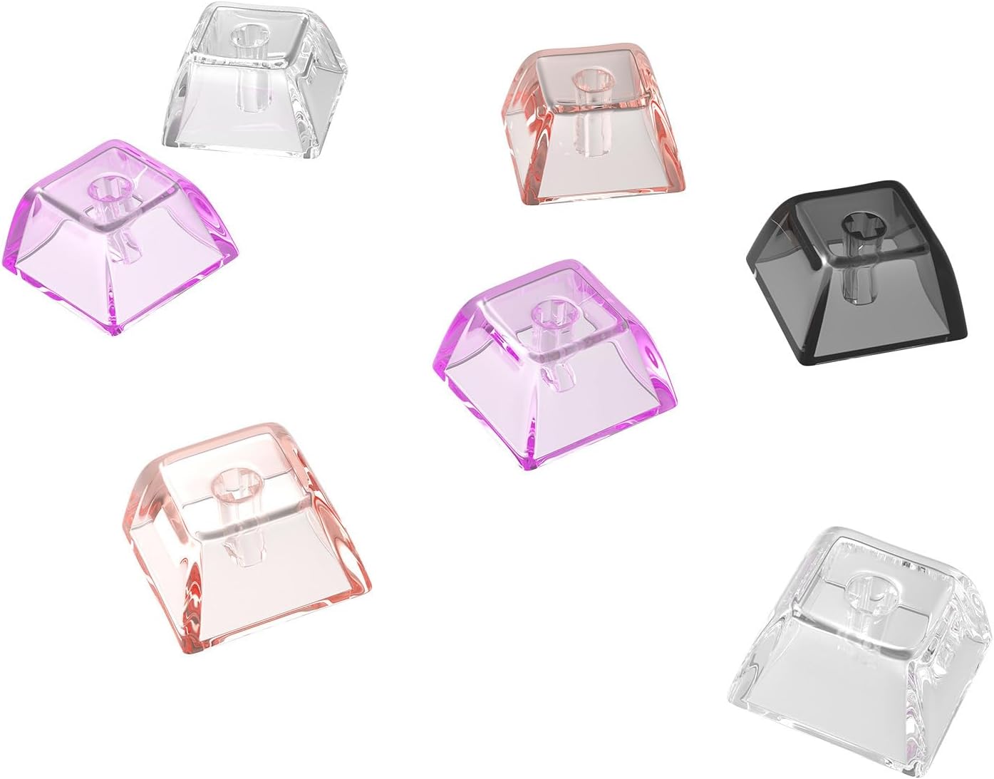 Fully Transparent XDA Keycap Mechanical Keyboard Keycaps PC Translucent Keycap 1X 1U Height Mechanical Keyboard Polycarbonate