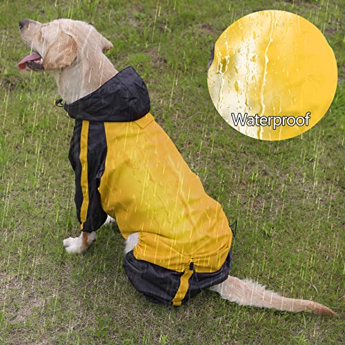 Dog Raincoats For Large Dogs, Dog Raincoat Pet Waterproof Rain Jacket With Hood, Waterproof Dog Raincoat Hooded Slicker Poncho, Rain Poncho Jacket For Small Medium Large Dogs (X-Small, Yellow) #TOP2