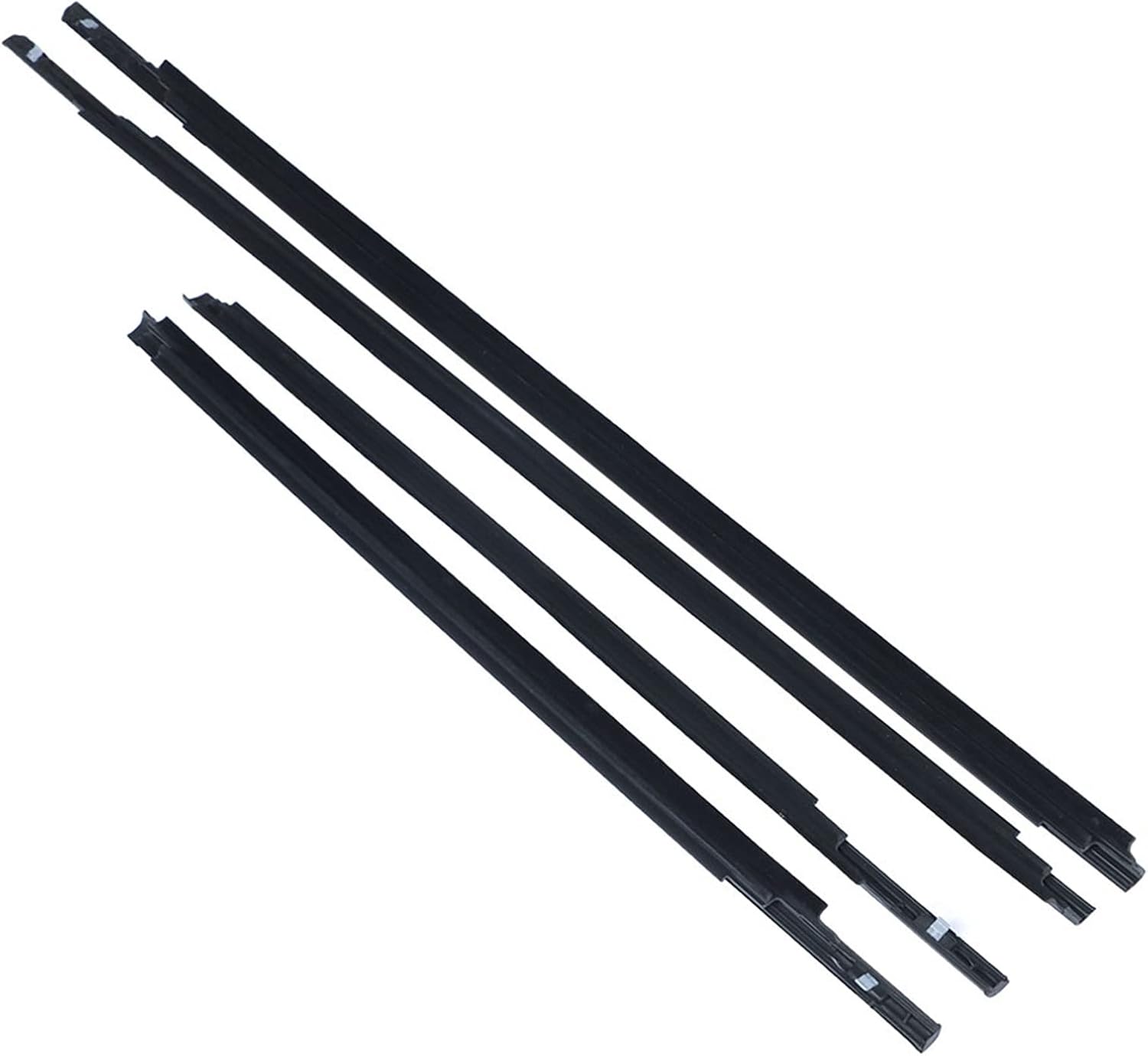 4PCS Weatherstrip Window Moulding Trim Seal Belt Black Replacement for 2007-2016 Yaris Sedan