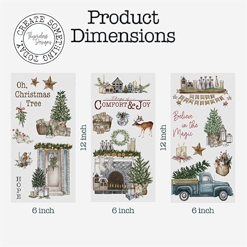 Miniatura 3 de Transferencias para manualidades y muebles  3 hojas de diseño de 6 x 12 pulgadas  Transferencias de decoración del hogar  Calcomanías para muebles y