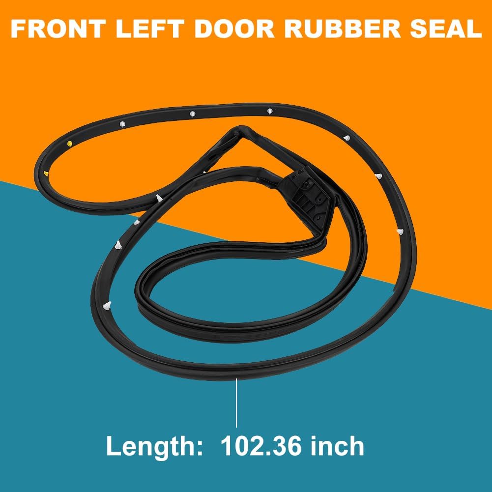 JDMON Front Left Door Rubber Seal Weatherstrip Compatible with Nissan Sentra 2013 2014 2015 2016 2017 2018 2019, Driver Side Weather Stripping Replace 80831-3SG0A