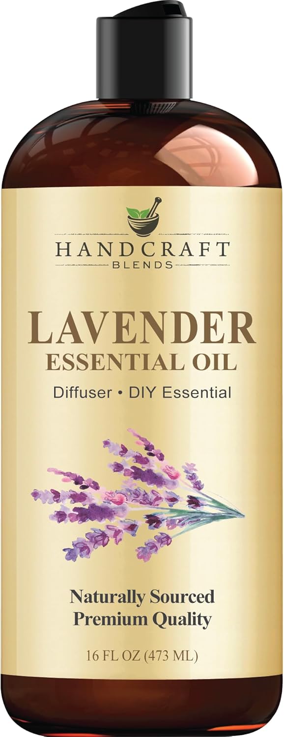 Handcraft Blends Lavender Essential Oil – Huge 16 Fl Oz – for Candle Making, Soap Making, Diffusers, and Aromatherapy