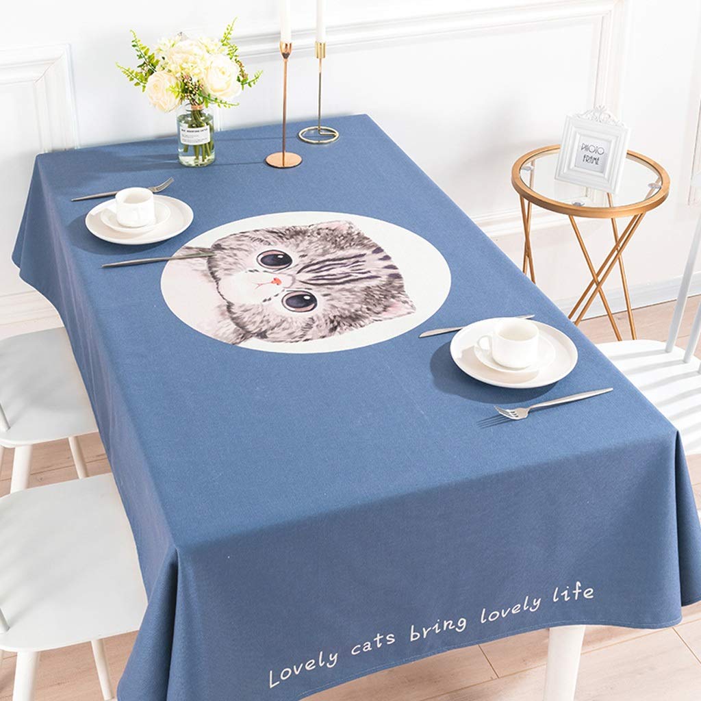 Nappe de table rectangulaire en tissu mélangé décorative style Ins pour cuisine