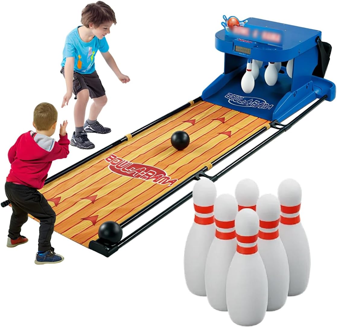 A Must-Have Indoor Electronic Bowling Ball with Automatic Return to Position, Non-Slip Lane Design, and HD LED Scoring, Perfect for Family Entertainment. 2M