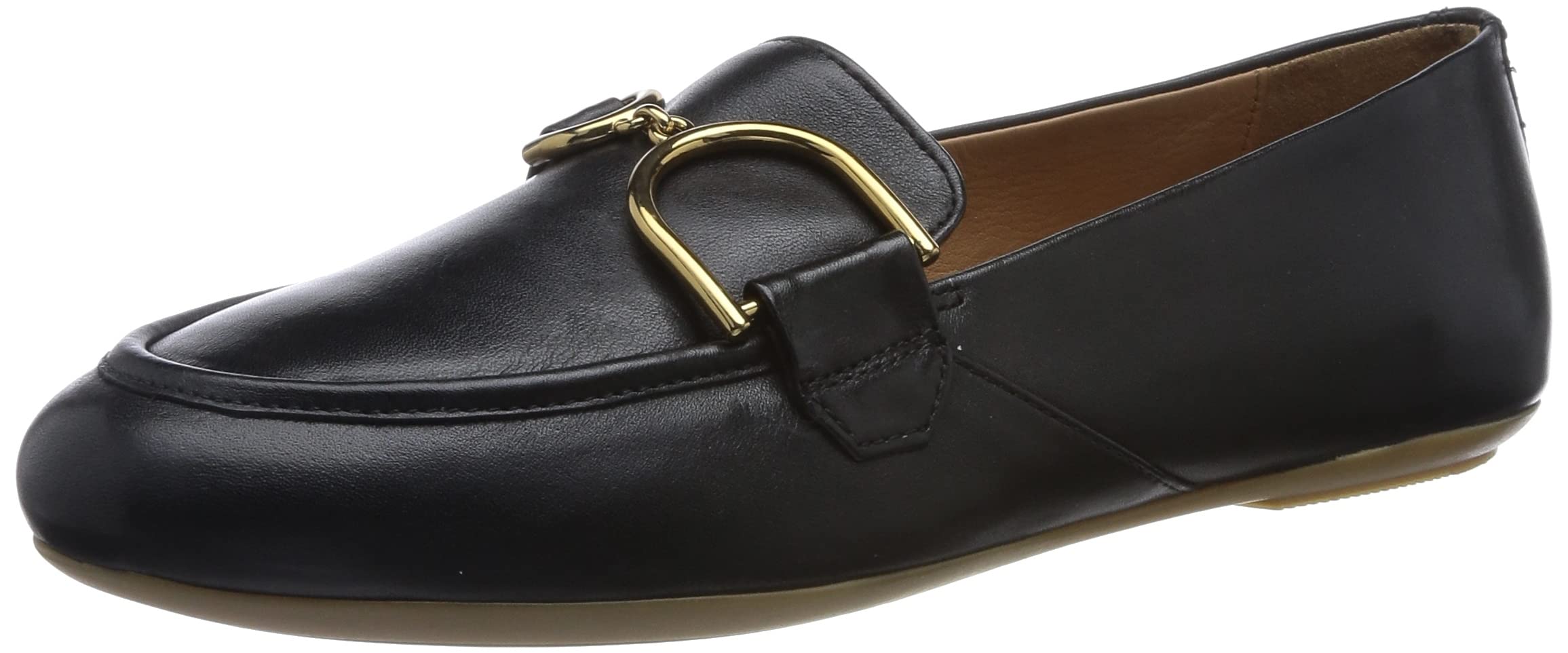 Geox Women's D Palmaria J Moccasin, Black, 6 UK