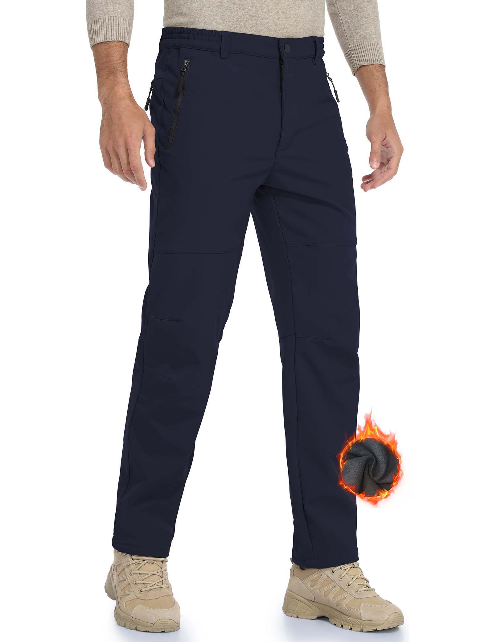 HFDWYJ Pantaloni Trekking Uomo Invernali Impermeabile Pantaloni Uomo per attività All'aperto da Sci Neve Arrampicata Escursionismo Caldo