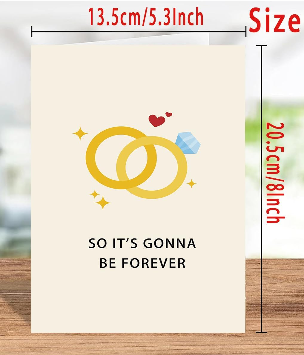 Funny Wedding Card Gifts for Bride and Groom, Bridal Shower Card, Wedding Gifts for Newlyweds image 2 of 6 B0DGCJZH87