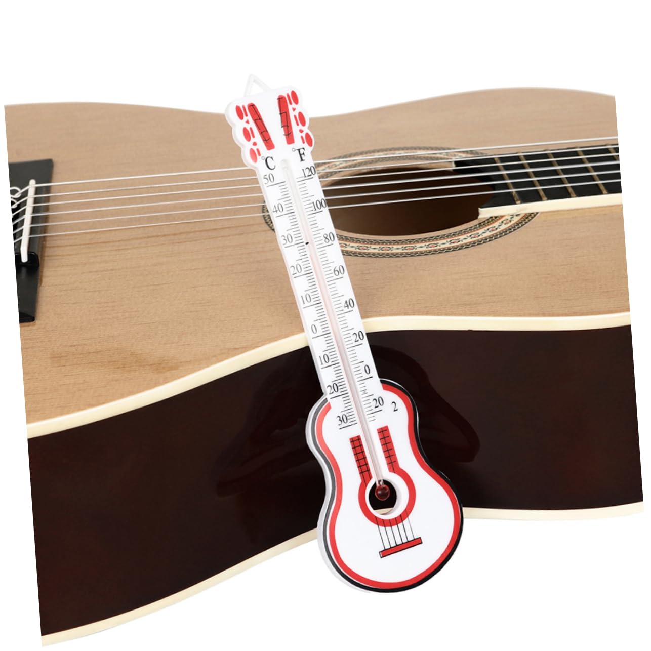 Milisten 4pcs Guitar-Shaped Thermometer for Home Garden Decoration Indoor Room Temperature Measuring Tool Convenient Wall Hanging Design image 5