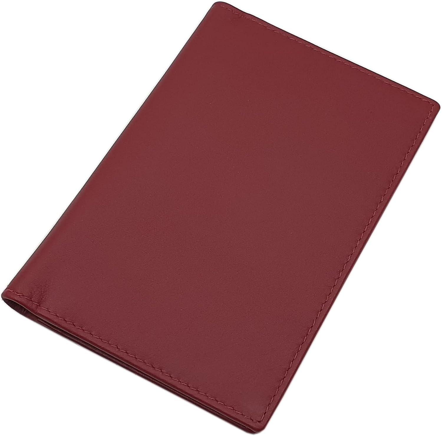 Cowhide Nappa Leather Passport Case / Passport Cover / Vaccination Certificate / Vaccination Book Protective Cover RFID & NFC Protection, Cherry red, standard size - Image 4