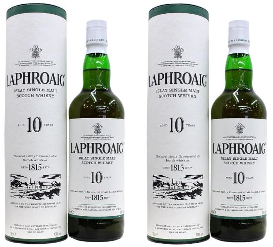 Laphroaig 10年 シングルモルトウイスキー 2本セット Amazon.co.jp: 【2本セット】ラフロイグ 10年 40度 700ml : 食品