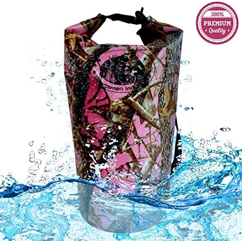 Sportsman Dry Bag 20L- Premium Waterproof Pink Camouflage Sack Best for Camping, Kayak, Paddle Board, Beach, Hiking, Boats, Fishing Or Your Jet Ski. Keeps Your Personal Items Safe & Dry.