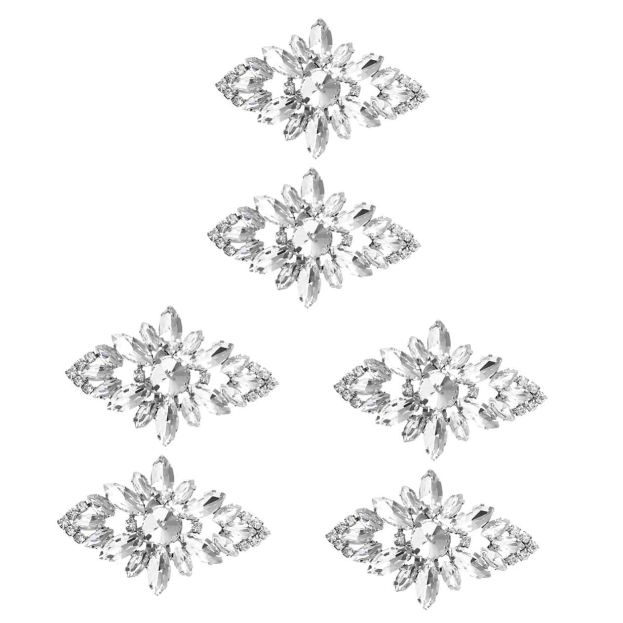 SOIMISS 6pezzi Fiore Di Cristallo Per Scarpe Fibbia Decorativa Con Strass Per Matrimonio e Cerimonie Clip Elegante Per Scarpe Sposa e Accessori Ballerine