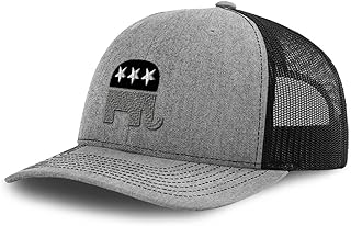 Richardson Mesh Cap Hat Embroidered Republican Elephant B Embroidery Trucker Hats for Men & Women