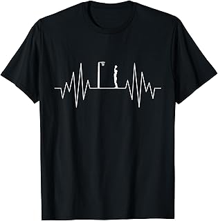 Classic Netball Heartbeat EKG Line T-Shirt