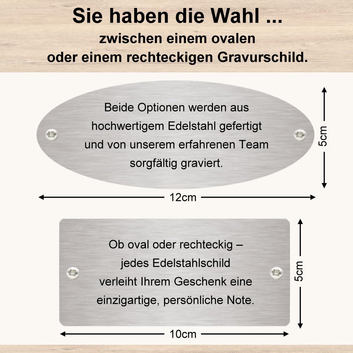Bank zur Hochzeit mit Gravur zB. Lieblingsplatz (Namen) Gartenbank Basic 110cm Akazie geölt, Edelstahlschild personalisiert, Bank Geschenk zur Vermählung