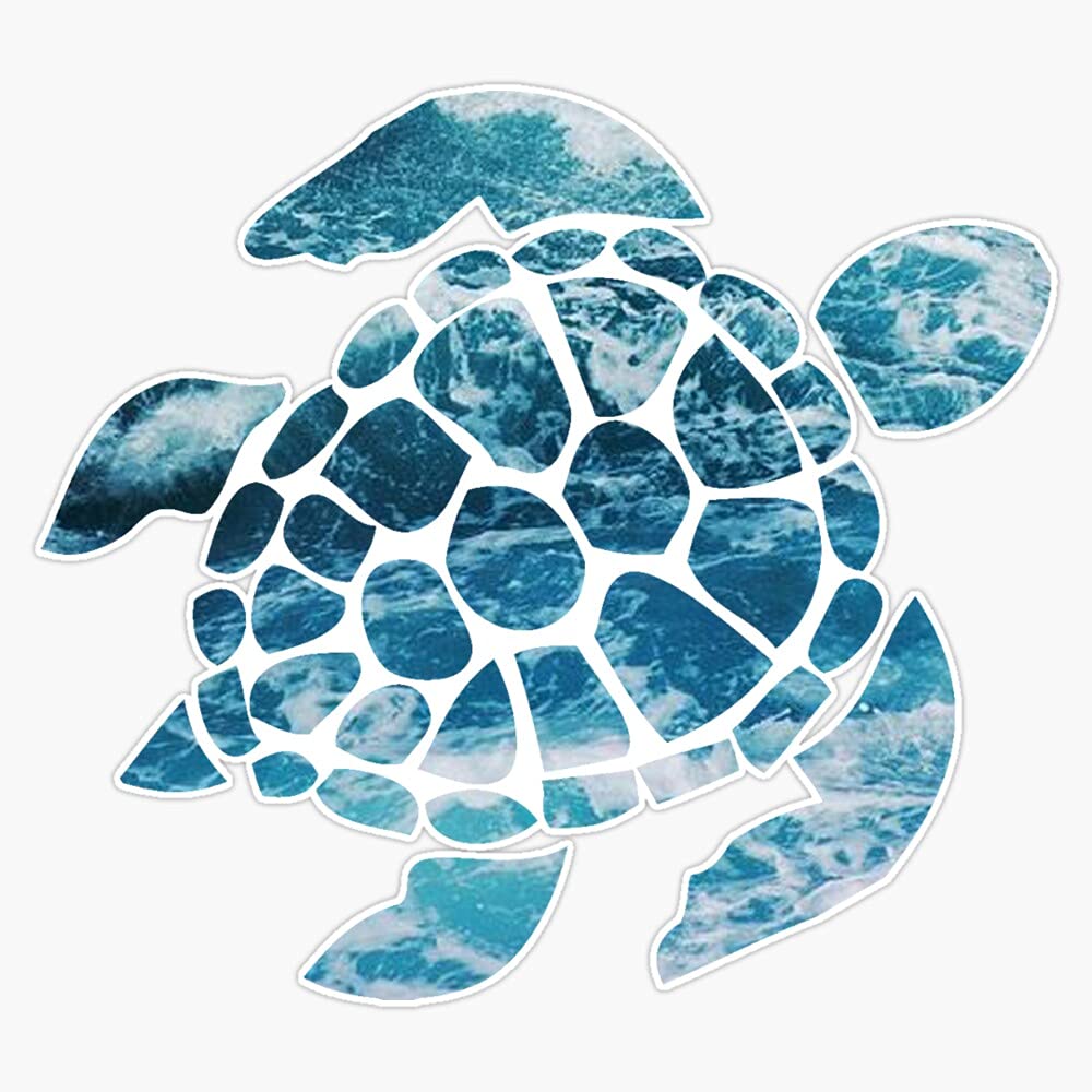 Generic, Ocean Sea Turtle Vinyl Sticker Waterproof Bumper Sticker Laptop Window Decal 5In, LEU3-SM-STICKERS-5750