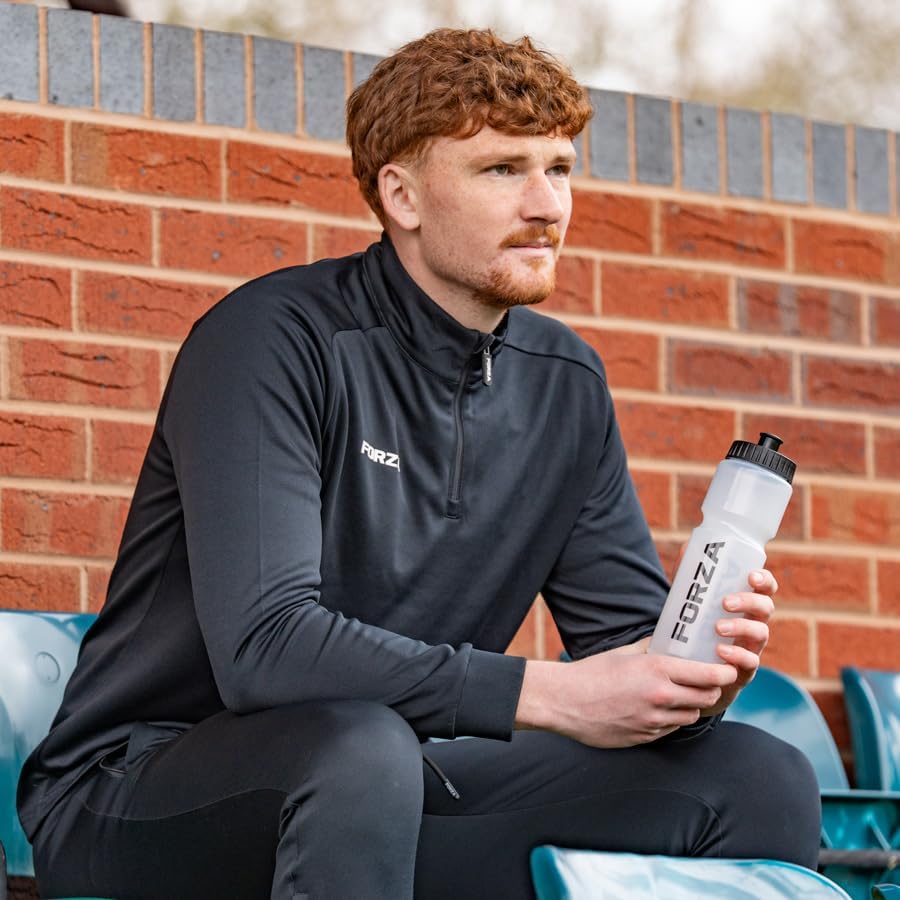 FORZA 750ml Sports Drink Water Bottles - BPA Free, Soft Squeeze Plastic - Packs Available (Pack of 96, Semi-Translucent)