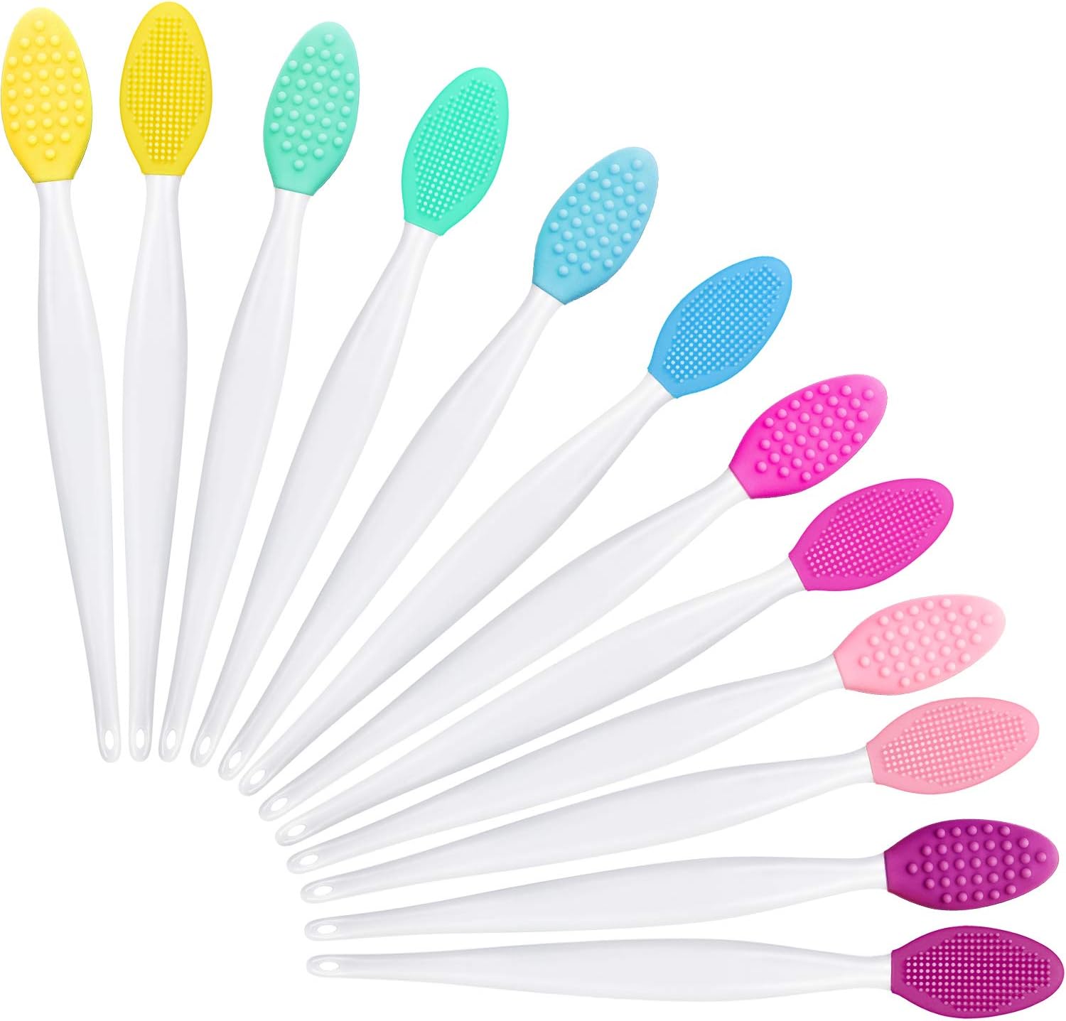 Silicone Exfoliating Lip Brush Double-sided Lip Brush Soft Cleaning Lip Brush Beauty Tool for Smoother Skin and Fuller Lip Appearance, 6 Colors (18): Beauty